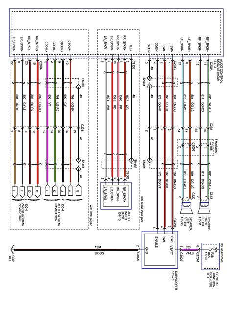 2001 ford taurus speaker wiring diagram 